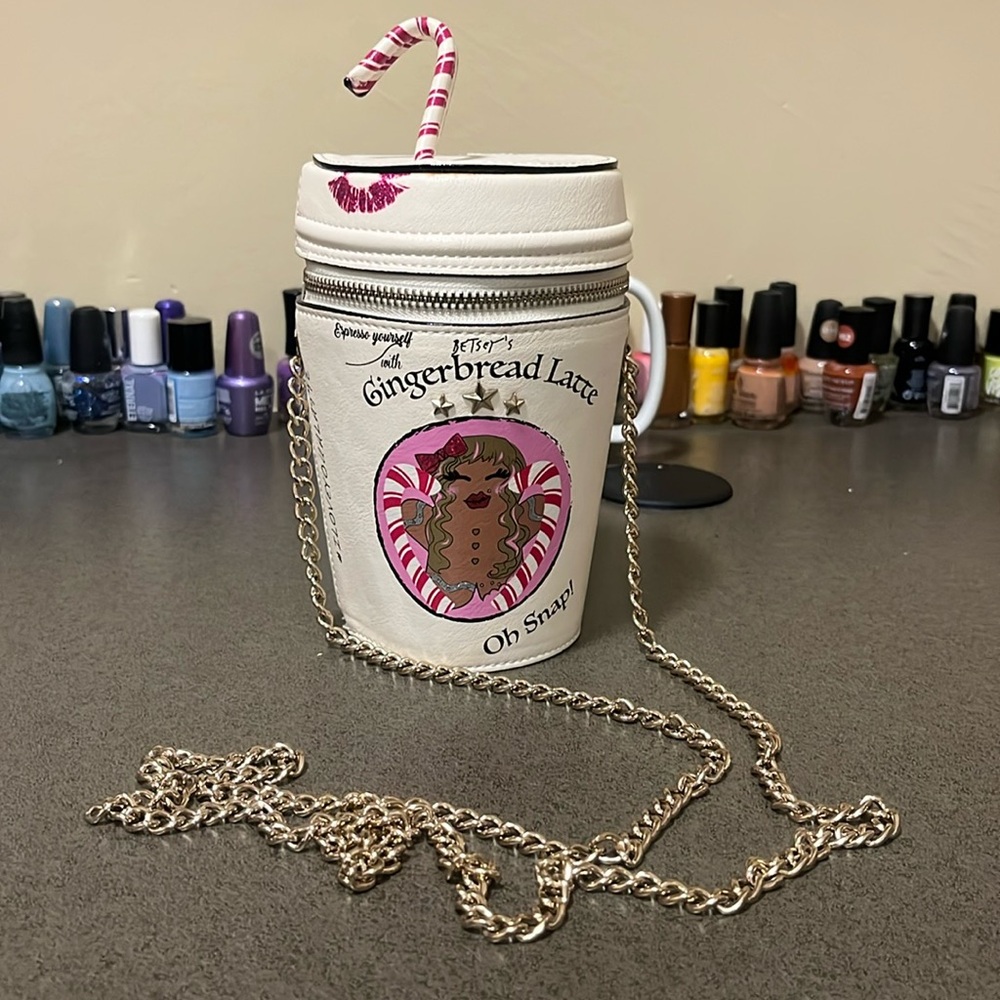 Betsey Johnson Kitsch Gingerbread Latte Crossbody Bag